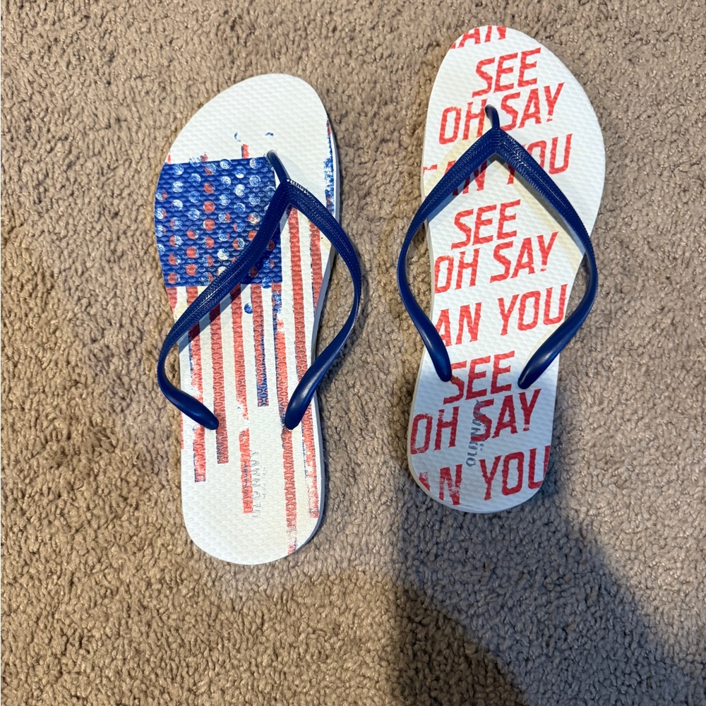 Women’s 4th of July flip flops